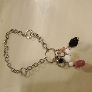 💥Pink and silver choker